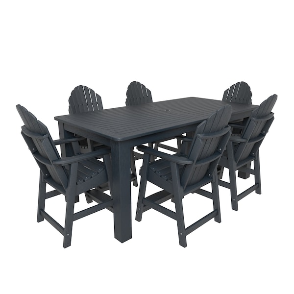 Highwood Usa Hamilton 7pc Rectangular Counter Height Outdoor Patio Furniture Dining Set 84 x 42 AD-ST7HM2CO5BA-FBE - main
